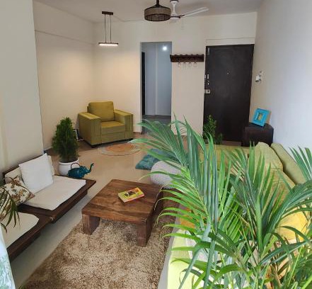 Navi Mumbai Apartamento | Classy bohemian Blue Door Home near Atal Setu Ulwe