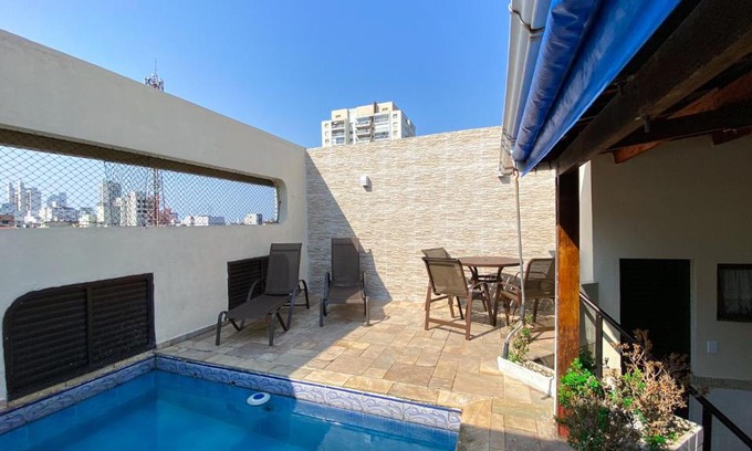 Asturias Apartamento | Cobertura de 3 quartos com churrasqueira e piscina