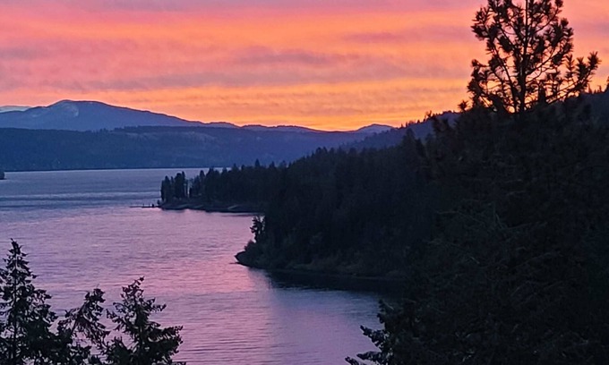 Worley Casa | Coeur d'Alene Lake House - Hot Tub with lake view, beach/lake access/boat launch