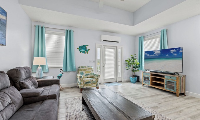 Holiday Beach Casa | Colorful Cottages! Luxuriously Updated, Pool, Just STEPS to the Beach!