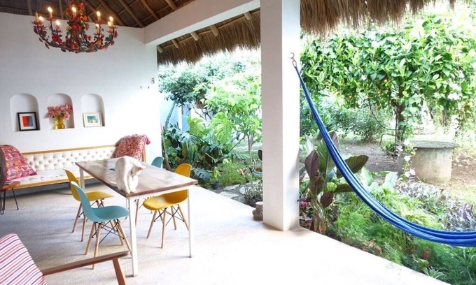 Lo de Marcos Casa | Colorful home with Palapa Terrace & large green space in the Heart of the Pueblo