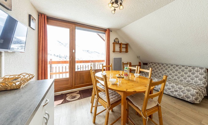 Montgellafrey Apartamento | T1 Confort 41m², 6 pers, balcón sur, cerca de pistas