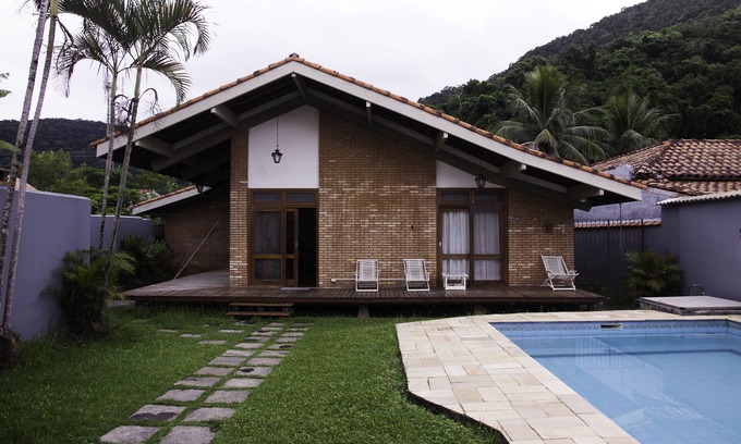 Praia de Barequecaba Casa | Confortable casa de playa con piscina, terraza, barbacoa, a 300m de la playa