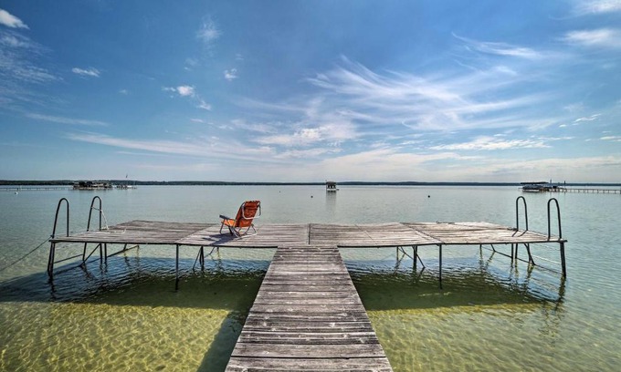 Brutus Casa | Comfy Burt Lake Abode - On-Site Lake Access!