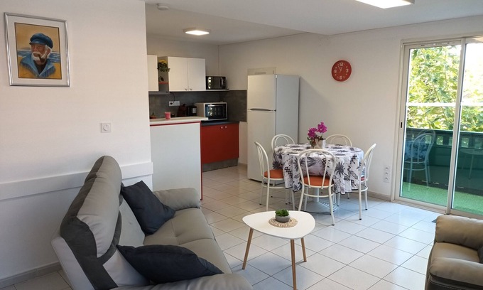 Narbonne-Plage Apartamento | "COMME CHEZ VOUS" meublé TOURISME labellisé 3 étoiles à 300 m de la plage