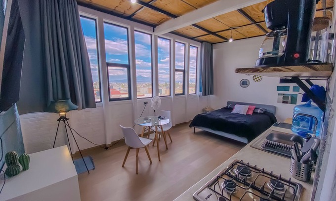 Cholula Apartamento | Con VISTA espectacular de San Andrés Cholula, Puebla. Pueblo magico