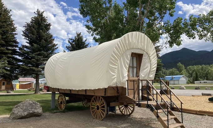 Irwin Casa | Conestoga Wagon 1 - Swan Valley RV Park near scenic Snake River