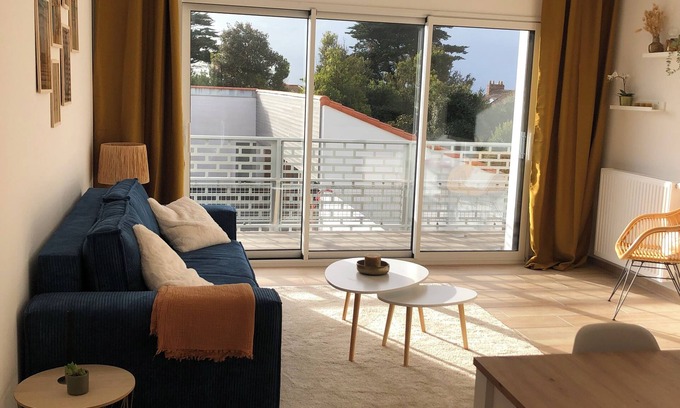 La Bernerie-en-Retz Apartamento | Cosy apartment 100m from the beach