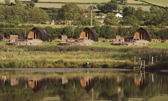 Builth Wells Cabina | Estándar-Optional Hot Tub-Cabaña-Baño con ducha