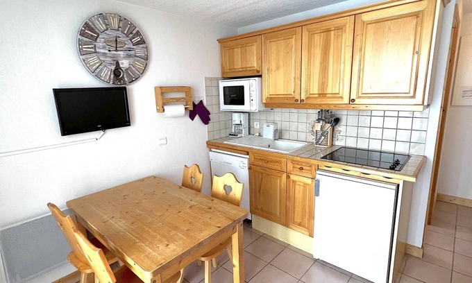 Bisanne 1500 Apartamento | Apartamento-Baño con bañera-Balcón-Vue sur Montagne - 108