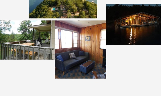 Mountain Home Cabaña | Cottage #5 our old time pine cottage free slip in our 6 stall boat dock