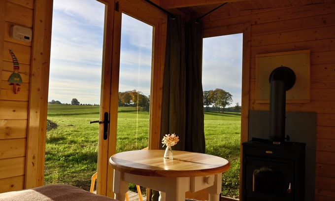 Dargun Cabina | Cottage can be used all year round with fireplace & sauna