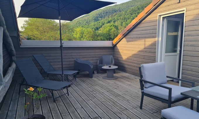Arbas Casa | Casita de campo 'Gîte De Pène Blanque' con vistas a la montaña, terraza privada y Wi-Fi