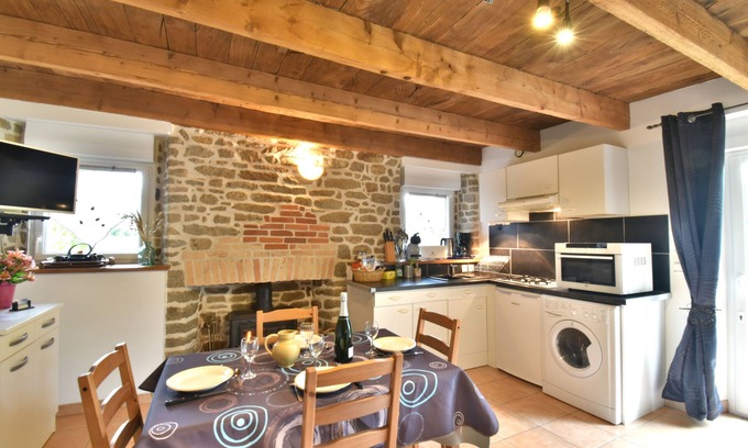 Sains Cabaña | Casa rural en el corazón de la bahía del Mont Saint Michel 2/4 personas