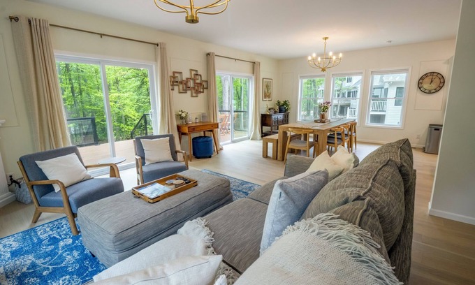New Buffalo Casa | Cottage in the Woods + Pool, Fishing Pond