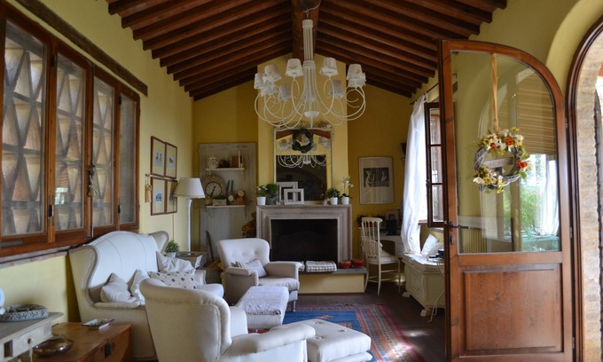Castellina in Chianti Cabaña | Cottage nel Chianti con Piscina. Vista Sulle Colline e sui Vigneti Toscani