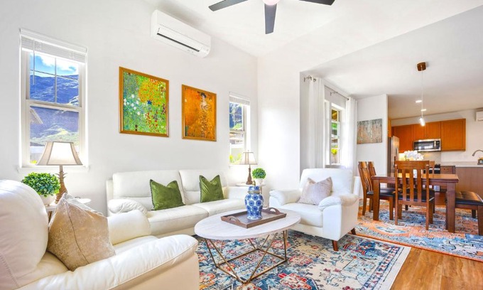 Makaha Valley Casa | Cottage Nene - Mountains, Beaches, Tropical Garden, Pool & Gym