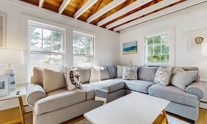 Cataumet Casa | Cottage with beautiful backyard & deck, walk to Hen's Cove Beach