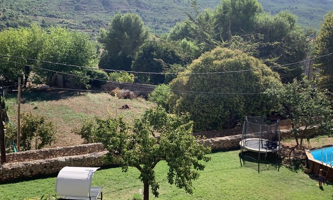 Vilaverd Cabaña | Ca L’Esquelleta, Casa rural con chimenea , jardín y piscina de 1 a 10 personas