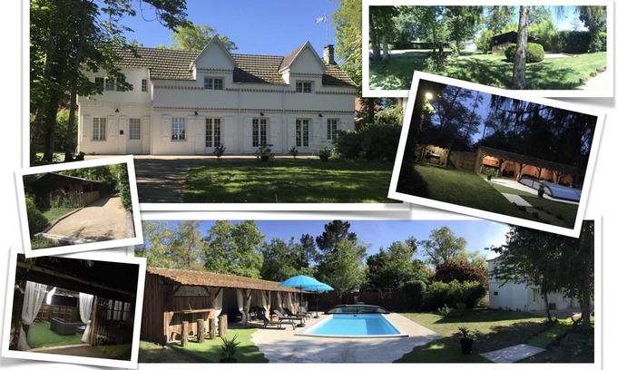 Ychoux Casa | Casa rural con piscina climatizada en un parque de 2700 m2.