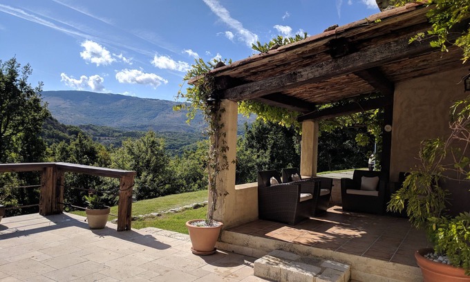 Greolieres Casa | Casa de campo cerca de Greolieres con piscina, jardines privados y vistas a la montaña