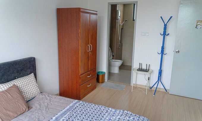 Cheras Apartamento | Cozy 1-bedroom MRT connected with Private Bathroom Highspeed WiFi, fitness room