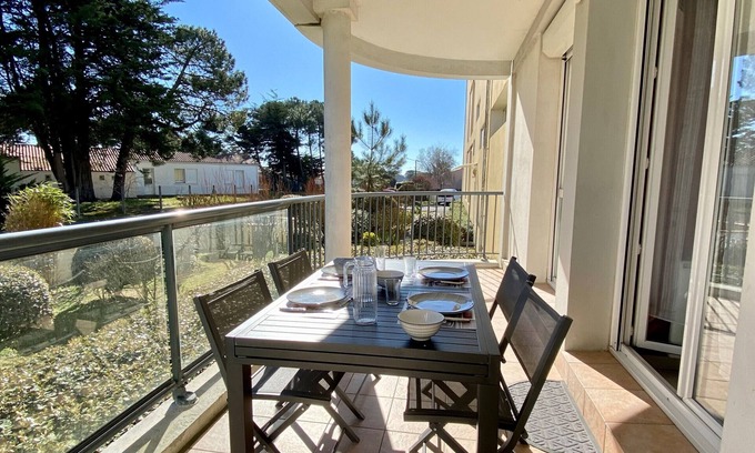 Bretignolles-sur-Mer Apartamento | Apartamento renovado y acogedor para 2 personas con balcón grande y WIFI - Clasificado 2*