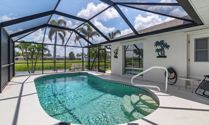 Pebble Beach Casa | Cozy 3BR, 2BA canal-front home with private pool and serene views. Just 20 minutes from the beach—your perfect Florida escape!