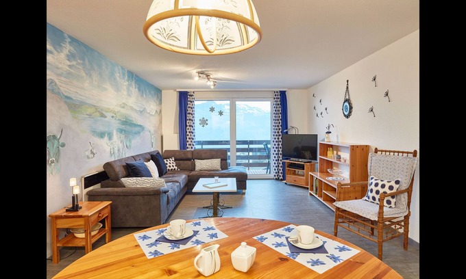 Emmetten Apartamento | Acogedor apartamento familiar para hasta 6 personas con vistas panorámicas