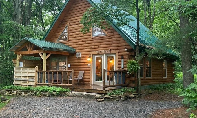 Leeper Cabina | Cozy Bear Log Cabin near Cook Forest State Park