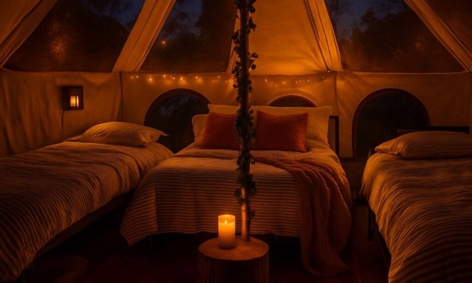 Dwyran Cabina | Cozy bell tent with heating and smart Tv