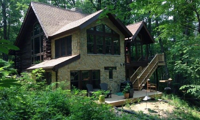 Cross Plains Casa | Precioso, Senderismo privada / Bicicleta / retiro de invierno en el bosque