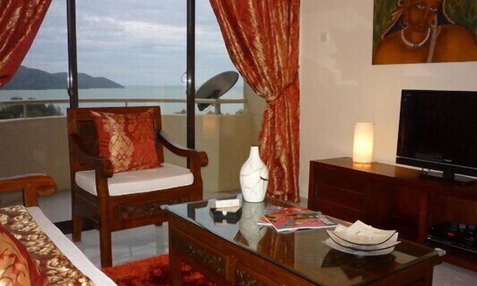 Batu Ferringhi Condominio | Condo acogedor con vistas al mar