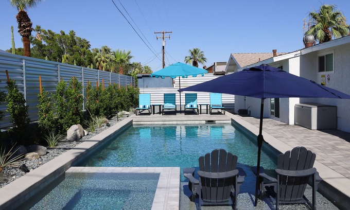 Chino Canyon Casa | Cozy Cortez - Minimalist Saltwater Pool Oasis