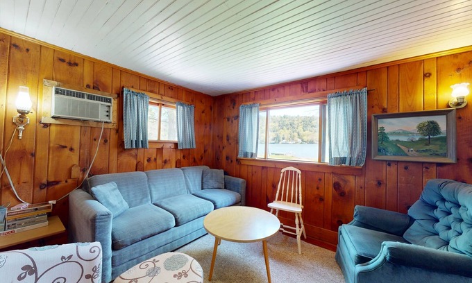 Wells Cabaña | Cozy cottage w/ waterfront, beach, dock, lake views, playground, kayaks, and A/C