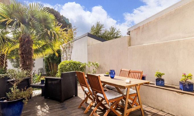 Guerande Cabaña | Gîte charmant à Guérande: calme, proche plages, 3 chambres, wifi, terrasse, jardin clôturé