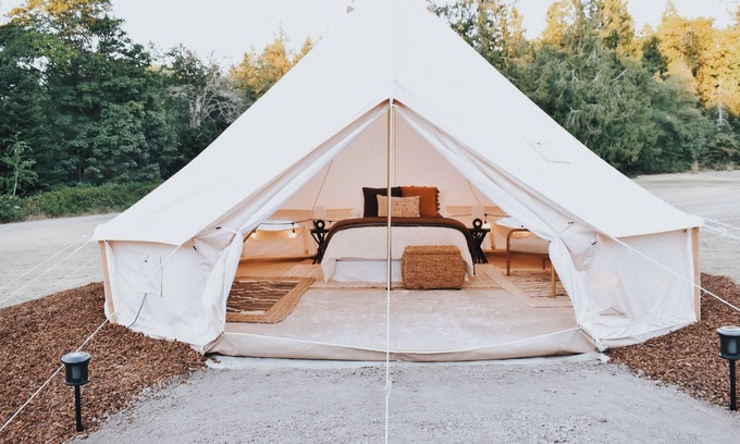 Nordland Alquiler De RV | Cozy glamping tent on Marrowstone Island nestled in a breathtaking apple orchard