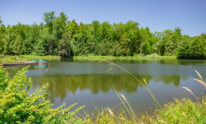 Hawley Casa | Cozy home on17acres, overlooking large private pond w/ heated pool, and hot tub.