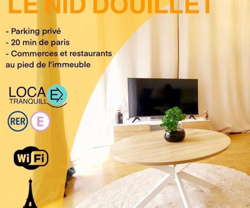 Bondy Apartamento | cozy Nest,Paris,Opera,Disney,La Défense,