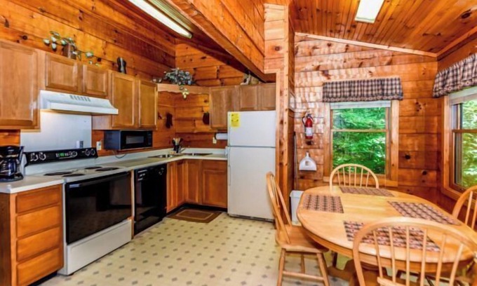 Townsend Apartamento | Cozy studio cabin with a nice jetted tub and a wood burning fireplace