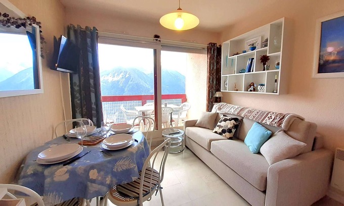 Pla d'Adet Apartamento | Estudio acogedor para 4 en Saint-Lary-Soulan con cocina equipada