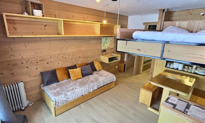 Val-d'Isere Apartamento | Cozy studio for 4 in Val d'Isère with terrace