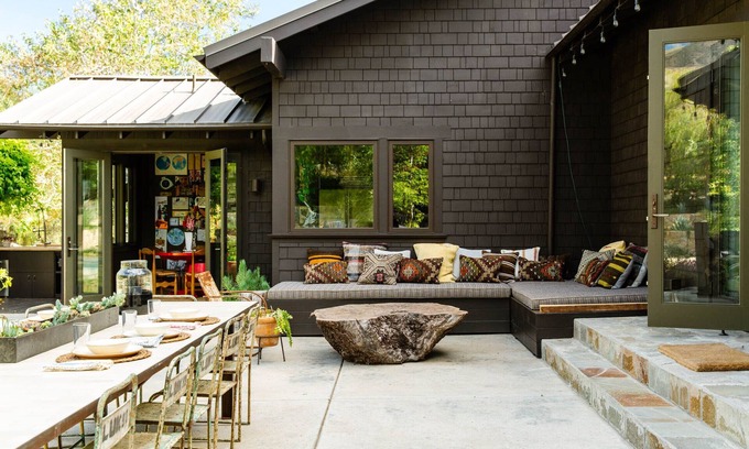 Ojai Casa | Artesano decorado eclécticamente debajo de las montañas Topa Topa