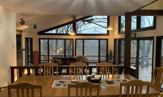 Conneaut Casa | Creek side retreat and breathtaking views! Moments from hunting and fishing!