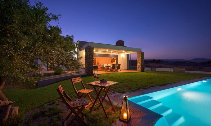 Lahania Villa | Villa frente al mar y piscina Cristelia