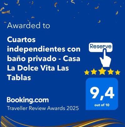 Las Tablas Casa | Cuartos independientes con baño privado - Casa La Dolce Vita Las Tablas