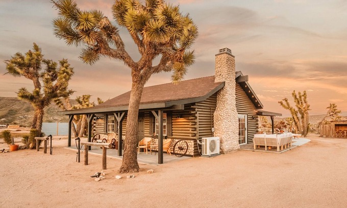 Pioneertown Casa | Curated Wild West Cabin w Private Saloon, Hot tub/Pool, Downtown Pioneertown!