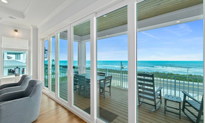 Flagler Beach Casa | Custom Oceanfront Home-putting green, walk to beach/restaurants/entertainment