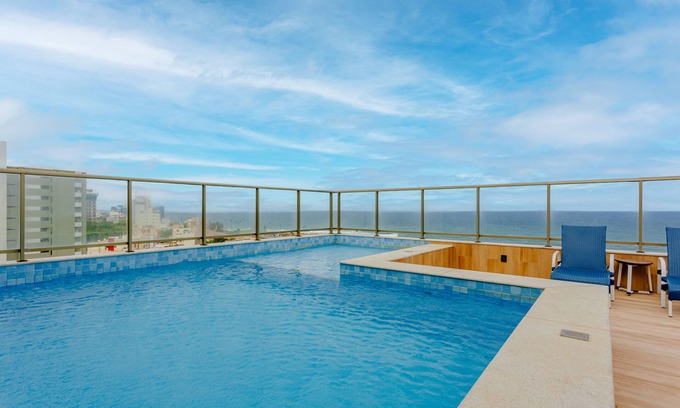 Costa Azul Apartamento | CZ01 Lindo Quarto e Sala com Vista Mar