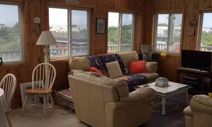 Bayberry Dunes Casa | Davis Park, pet-friendly 4-bedroom house; AC w/ full views of both Bay and Ocean